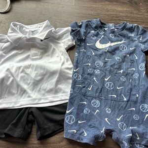 Nike Infant Outfit Set - White and Navy 18M